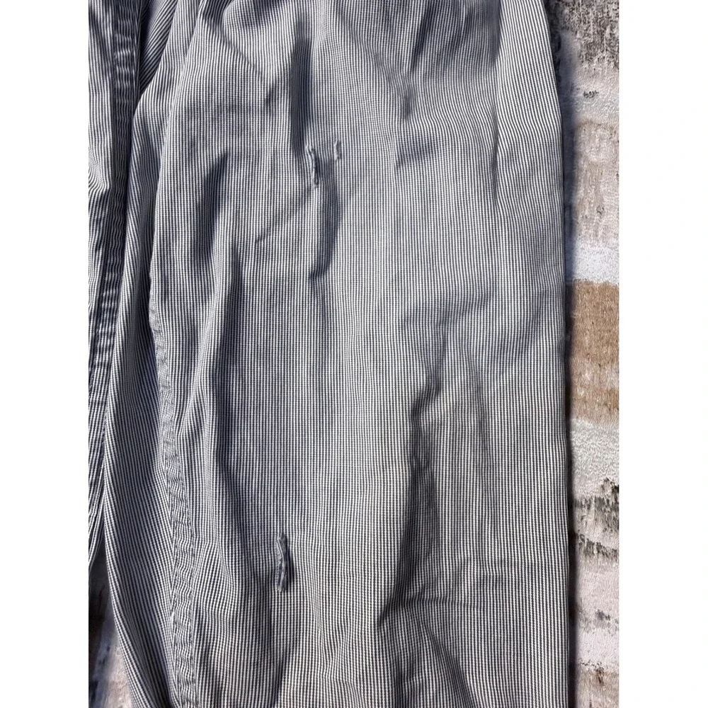 Banana Republic Soft Wash Slim Fit Shirt Mens‎ Medium Blue Micro Stripe Cotton